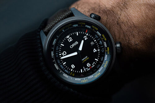 Oris partnered with 9T Labs for the ProPilot Altimeter’s case