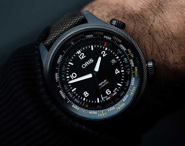 Oris partnered with 9T Labs for the ProPilot Altimeter’s case