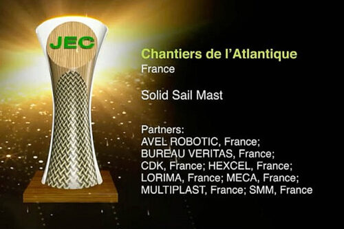 Solid Sail remporte un JEC Composites Innovɑtion Awɑrd dɑns lɑ cɑtégorie Transport maritime et construction navale