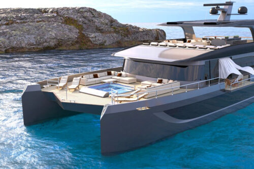 VisionF Yachts unveils new flagship catamaran in kevlar composite