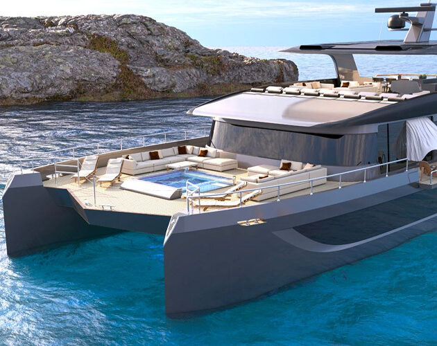 VisionF Yachts unveils new flagship catamaran in kevlar composite