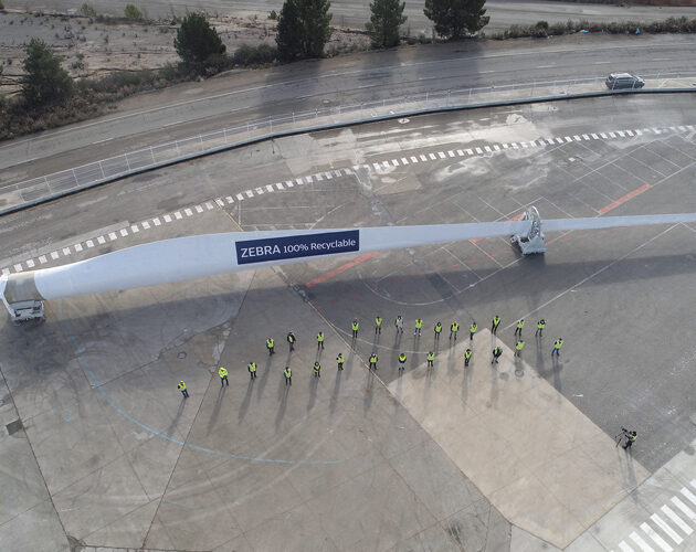 ZEBRA project achieves key milestone with production of the first prototype of its recyclable wind turbine blade